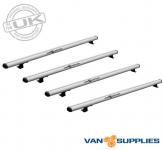 Renault Trafic / Vauxhall Vivaro / Fiat Talento Roof Rack 4x Aluminium Bars 2015 On SWB LWB Low Roof,stockcode:RB050-4